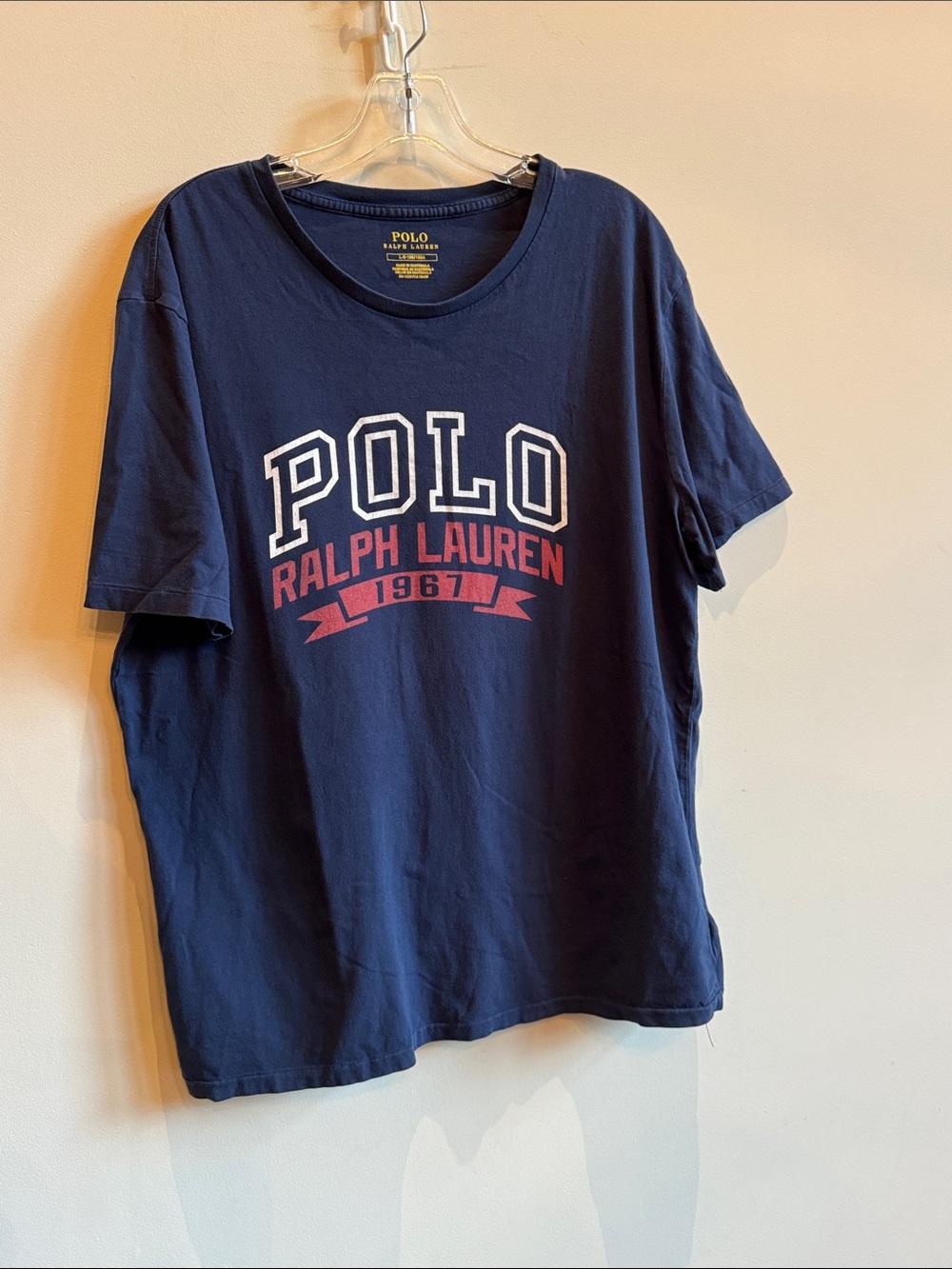 Polo by Ralph Lauren Navy Short Sleeve Graphic Tee with Red Logo